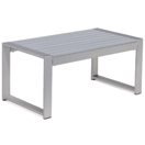 Garten Couchtisch Aluminium hellgrau 90 x 50 cm SALERNO