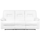 3-Sitzer Sofa Kunstleder weiss verstellbar BERGEN