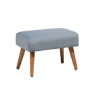 Hocker Samtstoff / Gummibaumholz grau TAKOMA