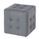 Pouf Samtstoff dunkelgrau 30 x 30 cm WISCONSIN