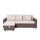 3-Sitzer Ecksofa beige Schlaffunktion rechtsseitig TAMPERE