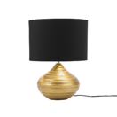 Tischlampe gold 42 cm Trommelform KUBAN