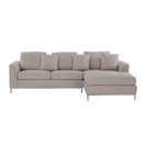 Ecksofa Polsterbezug beige linksseitig OSLO