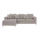 Ecksofa Polsterbezug beige rechtsseitig OSLO