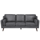 3-Sitzer Sofa Kunstleder grau LOKKA