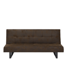 Schlafsofa 3-Sitzer Lederoptik braun 189 cm DERBY