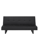 Schlafsofa 3-Sitzer Kunstleder schwarz 189 cm DERBY klein