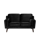 2-Sitzer Sofa Samtstoff schwarz LOKKA