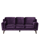 3-Sitzer Sofa Samtstoff violett LOKKA