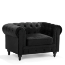 Sessel Samtstoff schwarz CHESTERFIELD