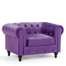 Sessel Samtstoff violett CHESTERFIELD