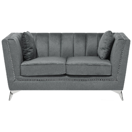 2-Sitzer Sofa Samtstoff grau GAULA