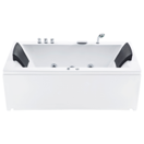 Whirlpool Badewanne weiss mit LED rechts 183 x 90 cm VARADERO