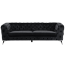 3-Sitzer Sofa Samtstoff schwarz SOTRA