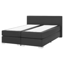 Boxspringbett Kunstleder schwarz 160 x 200 cm PRESIDENT