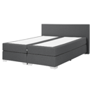 Boxspringbett Polsterbezug grau 160 x 200 cm PRESIDENT