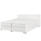 Boxspringbett Kunstleder weiss 180 x 200 cm PRESIDENT