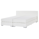 Boxspringbett Kunstleder weiss 160 x 200 cm PRESIDENT