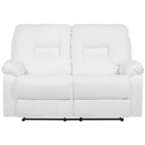 2-Sitzer Sofa Kunstleder weiss verstellbar BERGEN