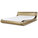 Wasserbett Leder gold 180 x 200 cm AVIGNON