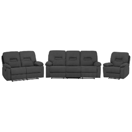 Sofa Set Polsterbezug dunkelgrau 6-Sitzer verstellbar BERGEN