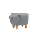 Hocker Polsterbezug hellgrau PIGGY