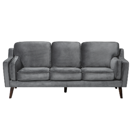 3-Sitzer Sofa Samtstoff dunkelgrau LOKKA