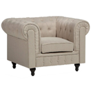 Sessel Polsterbezug beige CHESTERFIELD Gross