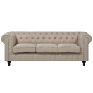 3-Sitzer Sofa Polsterbezug beige CHESTERFIELD gross