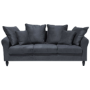 3-Sitzer Sofa Samtstoff grau BORNHOLM