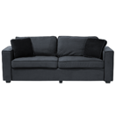 3-Sitzer Sofa Samtstoff dunkelgrau FALUN