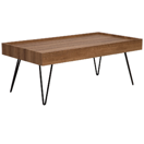 Couchtisch dunkler Holzfarbton rechteckig 100 x 60 cm WELTON