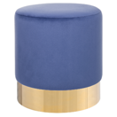 Pouf blau Samtstoff ? 39 cm SOPHIA