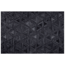 Teppich Kuhfell schwarz 160 x 230 cm geometrisches Muster Kurzflor KASAR