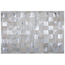 Teppich Kuhfell beige / silber 160 x 230 cm Patchwork Kurzflor YAZIR