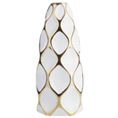 Blumenvase Keramik weiss / gold 36 cm AVILA