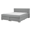 Boxspringbett Polsterbezug hellgrau 140 x 200 cm ADMIRAL