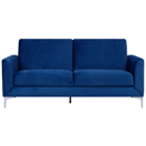 3-Sitzer Sofa Samtstoff marineblau FENES