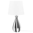 Tischlampe silber / schwarz 52 cm rund VARDJA