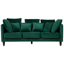 3-Sitzer Sofa Samtstoff grün FENSTAD