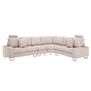 6-Sitzer Ecksofa beige linksseitig STOCKHOLM