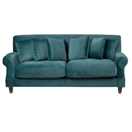 3-Sitzer Sofa Samtstoff blaugrün EIKE