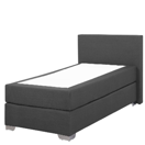 Boxspringbett Polsterbezug Leinenoptik grau 90 x 200 cm PRESIDENT