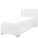 Boxspringbett Kunstleder weiss 90 x 200 cm PRESIDENT