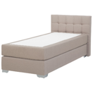 Boxspringbett Polsterbezug Leinenoptik beige 90 x 200 cm ADMIRAL