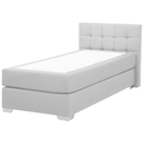 Boxspringbett Polsterbezug Leinenoptik hellgrau 90 x 200 cm ADMIRAL