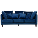 3-Sitzer Sofa Samtstoff blau FENSTAD