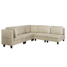 5-Sitzer Ecksofa beige linksseitig FEVIK