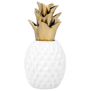 Dekofigur Keramik weiss / gold Ananas 23 cm TYANA