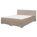 Boxspringbett Samtstoff beige 180 x 200 cm CONSUL